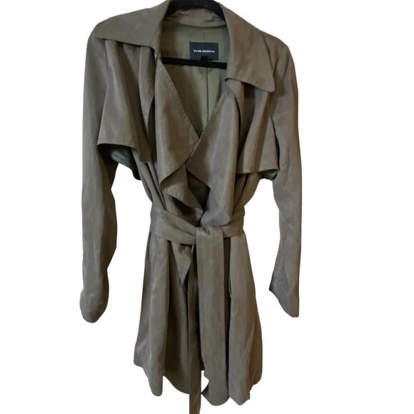 CLUB MONACO CLASSIC LINED ENDURING STYLE MOSS MINI TRENCHCOAT - Medium - Picture 10 of 13